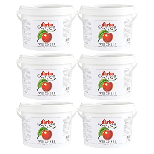 Food-United FRUCHTAUFSTRICH SAUERKIRSCHE WEICHSEL 6x 2kg Eimer fruchtiger fruit spread höchster Qualität von DARBO für Kirschen-Weichsel-Füllungen Morelle-Gebäck Frühstück von FOOD-UNITED