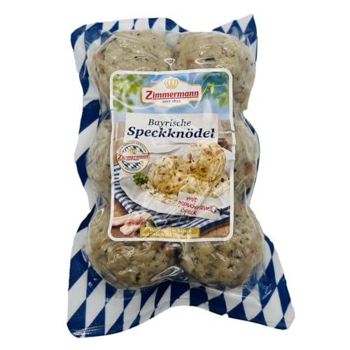 Food-United SPECKKNÖDEL 400g | 6 Stück | echt bayrisch | herzhaft | würzig | aus Bayern von ZIMMERMANN | bayerische Spezialität | traditionelle Suppeneinlage | zu Kartoffelpüree Sauerkraut (1) von FOOD-UNITED