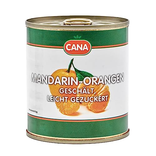 Food-United MANDARIN-ORANGEN 480g | geschält | leicht gezuckert | ohne Kerne | | von CANA Obstkonserven | für Obstsalat Kuchen Torten | Alternative zu Clementine Tangerine Satsuma (1) von FOOD-UNITED