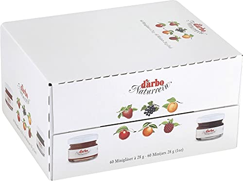 Food-United MINI-KONFITÜRE EXTRA ERDBEERE NATURREIN Set 60x 28g fruchtiger-Brot-Aufstrich von DARBO höchster Qualität ideal für Füllungen-Gebäck-Kuchen-Plätzchen-Glasuren von FOOD-UNITED