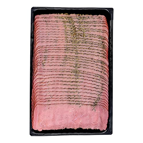 Food-United PASTRAMI Rinderschinken im Pfeffermantel 2x 500g geräuchert und geschnitten in Scheiben mit schwarzen Pfeffer umhüllt perfekt als Snack oder auch für ein American Barbeque BBQ (2) von FOOD-UNITED