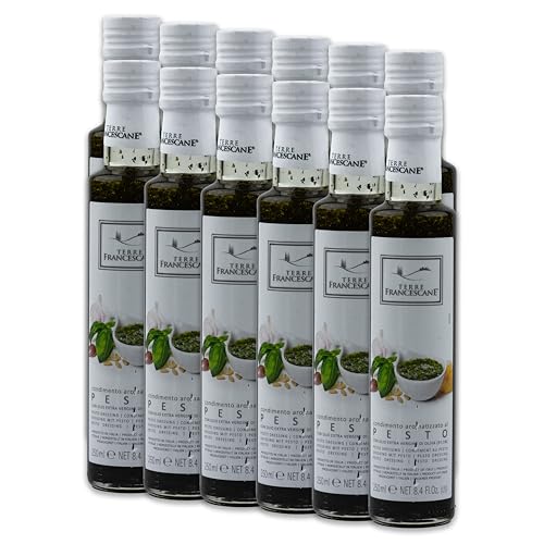 Food-United PESTO DRESSING ÖL 250ml | italienisches Olivenöl extra nativ | 0,8% Säure | Pesto-Aroma | Pesto-Geschmack | von TERRE FRANCESCANE | perfekt zu Salate Pasta Risotto Bruschetta (5) von FOOD-UNITED