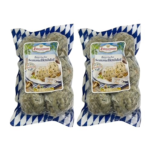 Food-United SEMMELKNÖDEL 2x400g | 12 Stück | echt bayrisch | luftig | locker | aus Bayern von ZIMMERMANN | bayerische Spezialität | traditionelle Suppeneinlage | zu Kartoffelpüree Sauerkraut von FOOD-UNITED