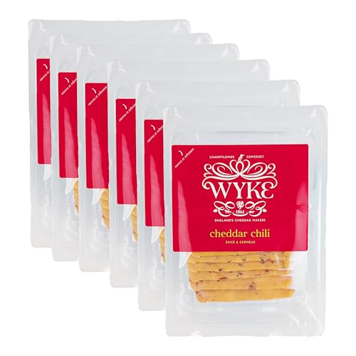 Food-United Spicy-CHEDDAR-KÄSE 6 Scheiben 6x160g von WYKE Farms cheddar cheese leicht scharf englischer Hartkäse ideal zu Toasties Burger Sandwiches Wraps Saucen Käseplatten von FOOD-UNITED