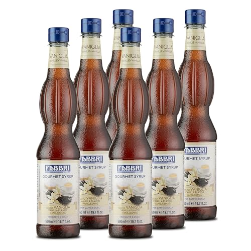 Food-United VANILLE SIRUP 4x560ml | FABBRI Gourmet | sciroppo di vaniglia | Note von Bourbon und Madagaskar Vanille | fabbri 1905 gourmet dolce syrop | für Cocktails Kaffee Cappuccino Schokolade (4) von FOOD-UNITED