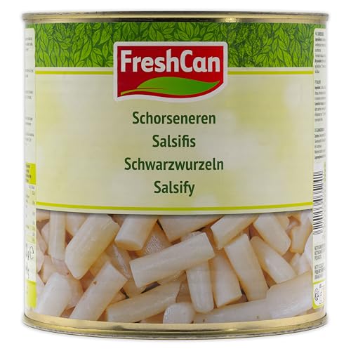 Food-United geschälte SCHWARZWURZELN 2x1,56 KG Dose Konserve | geschnitten | von FreshCan | erntefrisch verarbeitet | salsify roots | salsifis | Schorseneren | Spargel-Alternative-Ersatz (2) von FOOD-UNITED