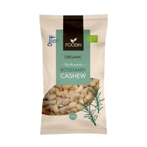 FOODIN Bio cashew, trocken geröstet cashew mit honig (Rosmarin, 3 x 120g) von FOODIN