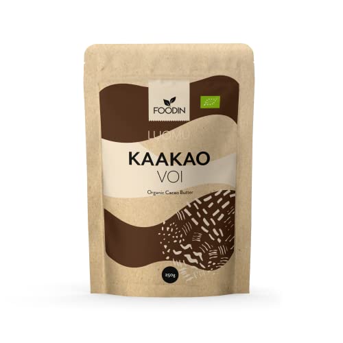 FOODIN Kakaobutter 750g, Bio-Kakaobutter für Kosmetik, süß duftend für Hautpflege, Backen & Kochen, ideal für Rezeptbedürfnisse von FOODIN