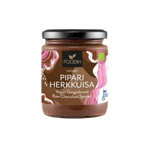 FOODIN Lebkuchen Haselnuss Aufstrich -Raw Schokolade Aufstrich, Bio, Konfitüren, Honig & Aufstrich, eine Gourmet-Kollektion aus Essen für festliche Schokolade Aufstriche - 230g von FOODIN