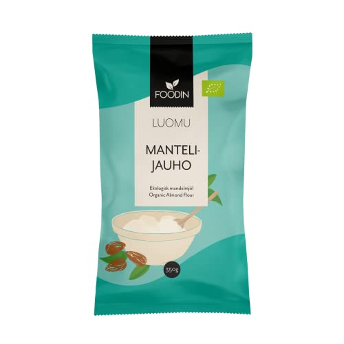 FOODIN Mandelmehl 350g, Glutenfreies Mehl, Vegan, 100% Bio Mandelmehl, Low Carb Lebensmittel am besten für Koch- & Backmischungen von FOODIN