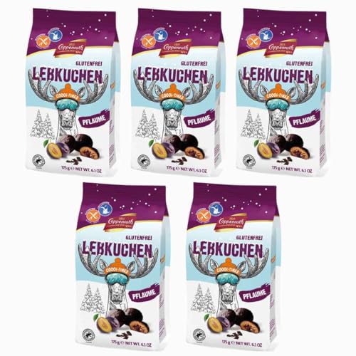 Coppenrath Coool-Times Lebkuchen Pflaume glutenfrei und laktosefrei (5 x 175 g) von FOOODY 4U SINCE 2020 DEIN ONLINE KIOSK