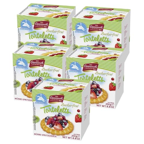 Coppenrath Torteletts Mürbe-Spritzgebäck zuckerfrei Set 5 x 250 g von FOOODY 4U