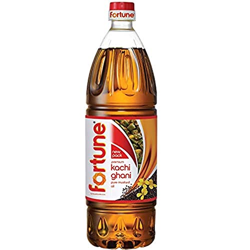 Fortune Premium Kachi Ghani Reines Senföl, 1 Liter PET-Flasche von FORTUNE