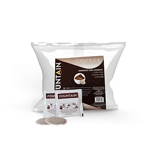 FOUNTAIN Senseo Kaffeepads aus 100 % Arabica Bohnen fuer Kaffee und Espresso, Pads kompatibel mit einer Senseo Kaffeemaschine, Arabica-Kaffeepads mit mittlerer Intensitaet, 50 Stueck von FOUNTAIN