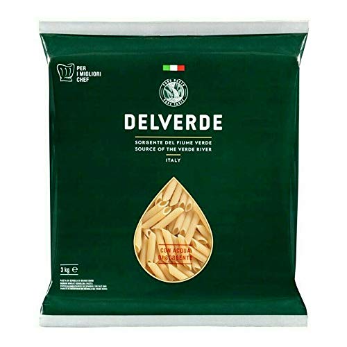 Delverde Penne italienische Durum Weizen Pasta Verde Fluss Italien Familie 3 kg von FOXCUP