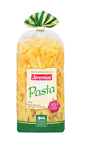 Jeremias Bandnudeln 8 mm, Pasta - Hergestellt aus reinem Hartweizengrieß, 4er Pack (4 x 500 g Beutel) von FOXCUP