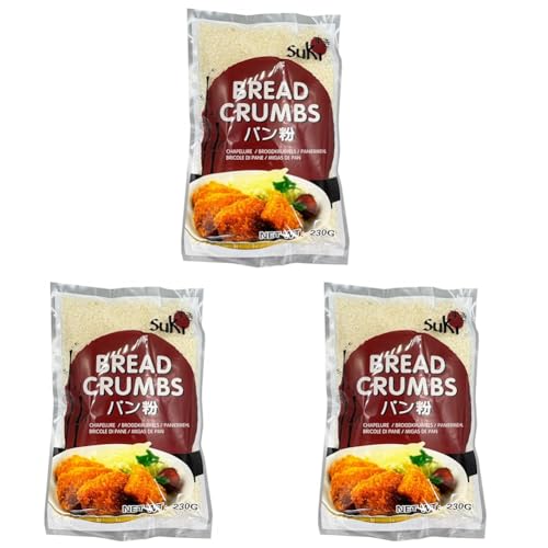 Suki Panko Breadcrumbs (Paniermehl), 230 g (Packung mit 3) von FOXCUP