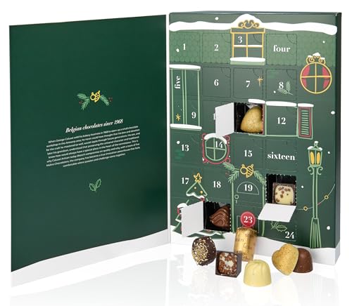 Luxus-Adventskalender mit hochwertigen Belgischen Pralinen. Traditionell und handwerklich hergestellt. Tolle Mischung. Eine leckere Überraschung für jeden Tag von FRANCK ET OLIVIER