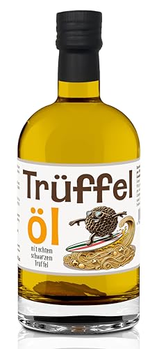 Schwarzes Trüffelöl mit echtem Trüffel, 250ml. Mit Premium Nativem Olivenöl Extra Vergin. Ideal für Pasta, Saucen und mehr. Für vegane und glutenfreie Ernährung geeignet. von FRANCK ET OLIVIER