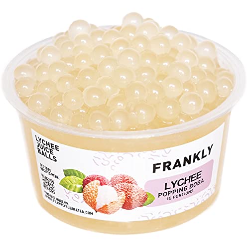 FRANKLY Popping Boba - Für Bubble Tea, Joghurt, Kuchen und Desserts (Litschi, 450g) von FRANKLY