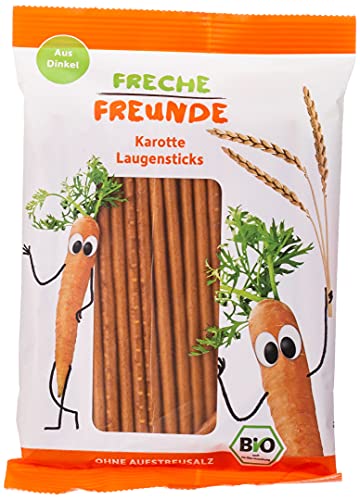 FRECHE FREUNDE Bio Freche Laugensticks Karotte, vegan, 75 g von FRECHE FREUNDE