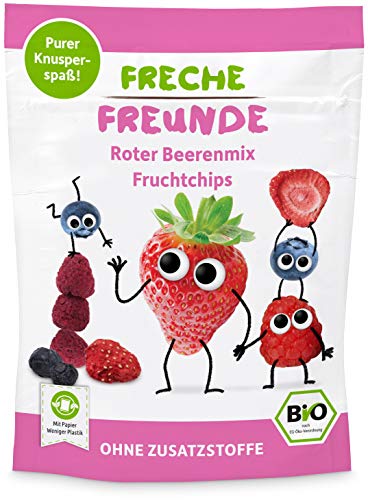 FRECHE FREUNDE Bio Roter Beerenmix Fruchtchips, 10 g von FRECHE FREUNDE