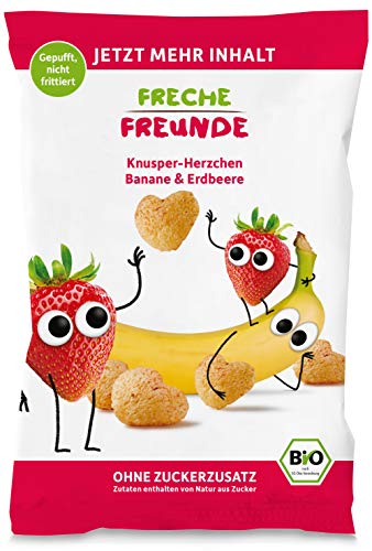 Freche Freunde Knusper-Herzchen Banane & Erdbeere, 30 g von FRECHE FREUNDE