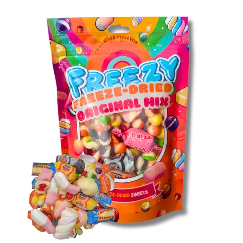 Freezy Freeze Dried - Original Mix 120 gms, Rainbow Bites includes Original Skittles & Squishes, Refresher sweets, Fruittella bites, Fruit Salad Bites, Blue Jacks and Marshmallows von FREEZY FREEZE-DRIED