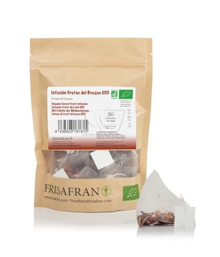 FRISAFRAN | Bio Rooibos Infusion in Pyramiden 30 Einheiten | 60g | Aufguss | Nahrhaft | Feuchtigkeitsspendend | Erfrischendes Antioxidans | Rooibos | roibos du | Aufguss Beuteln | Vitaminhaltig | tee von FRISAFRAN