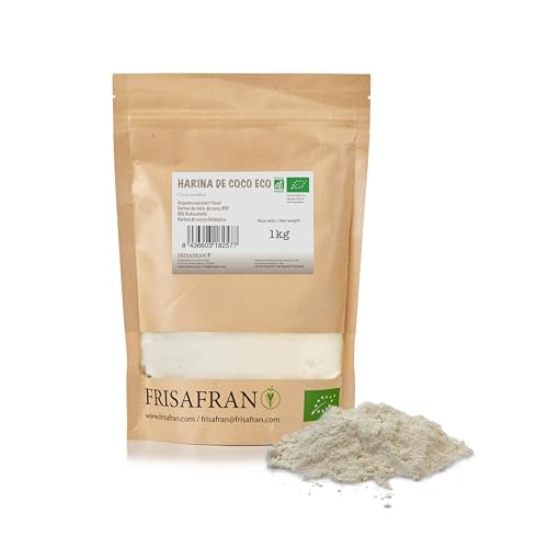 FRISAFRAN | Bio-Kokosmehlpulver | Ernährung | Gesunde Rezepte | 100% natürlich | Ohne Zusatzstoffe | 1kg von FRISAFRAN