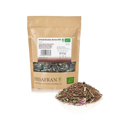 FRISAFRAN – Bio | Rooibos | Antioxidans | Aufguss in großen Mengen | nahrhaft | feuchtigkeitsspendend | 200g | Rooibos | Yogi Tee | Rooibos Tee | Pure Tee | Zimt Tee | Pure Tea | Roiboos von FRISAFRAN