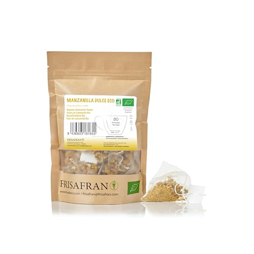 FRISAFRAN - Bio Süße Kamille in Pyramiden | Verdauungs-| Entspannende | Herkunft Europa - 30Uds von FRISAFRAN