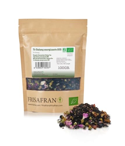 FRISAFRAN | Oolong Bio Energie Tee 100g | Reinigend | Verjüngend | Oolong Tee | Teeblätter | Oolong Tee Lose | Oolong Tee Beutel | Gesunder Aufguss | Oolong Tee Zum Abnehmen | Oolong-Kräuteraufguss von FRISAFRAN