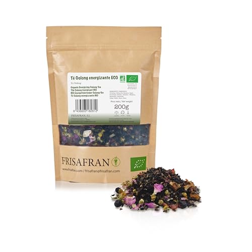 FRISAFRAN | Oolong Bio Energie Tee 200g | Reinigend | Verjüngend | Oolong Tee | Teeblätter | Oolong Tee Lose | Oolong Tee Beutel | Gesunder Aufguss | Oolong Tee Zum Abnehmen | Oolong-Kräuteraufguss von FRISAFRAN