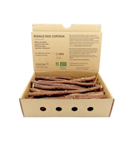 FRISAFRAN | Süßholzwurzel Stangen BIO | Frisch | Süßholz zum kauen | Süßholzwurzel | 5kg | lakritz stange | lakritz wurzel | Süßholz | Süßholztee | licorice | Lakritze Tee | Lakrids Tee | Regaliz von FRISAFRAN