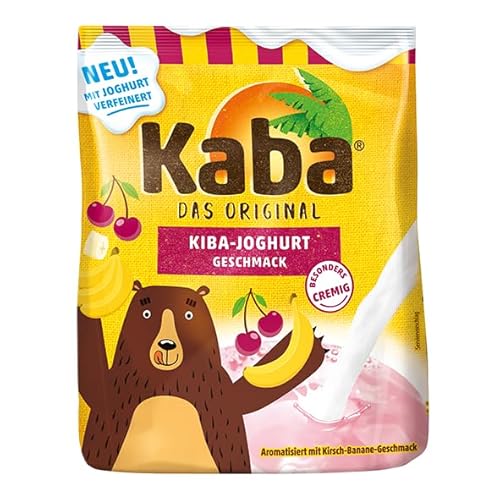 Kaba Das Original Getränkepulver mit Joghurt verfeinert - Limited Edition- (6 x 400g, Kiba-Joghurt) Fruchtig-Cremiger Genuss mit Kirsche und Banane, Ideal für Smoothies und Desserts von FROG.coffee