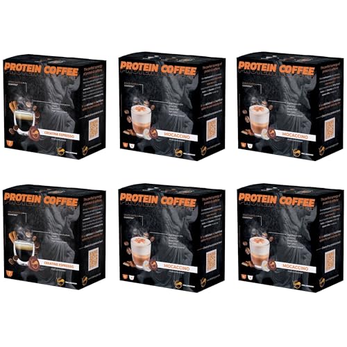 Protein Mocaccino (4 Packungen, 28 Kapseln) + Creatine Espresso (2 Packungen, 14 Kapseln) – Protein- und Creatine-Kaffee kompatibel mit Dolce Gusto® von FROL Explorer Ltd