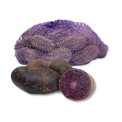 FRUCHTVERSAND24® Speisekartoffeln Violetta, 10kg, festkochend, blaue glatte Schale mit tiefblauem Fleisch, Handelsklasse EXTRA, Lüneburger Heide, unbehandelt und ungewaschen von FRUCHTVERSAND24