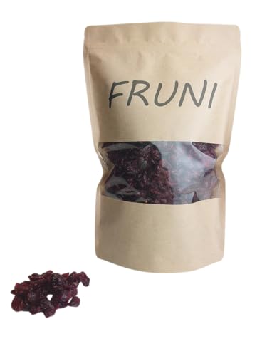 FRUNI Cranberries getrocknet gesüßt mit Ananasdicksaft (1000g) von FRUNI