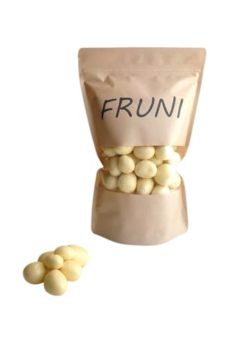 FRUNI Erdbeeren gefriergetrocknet in weißer Schokolade (500g) von FRUNI