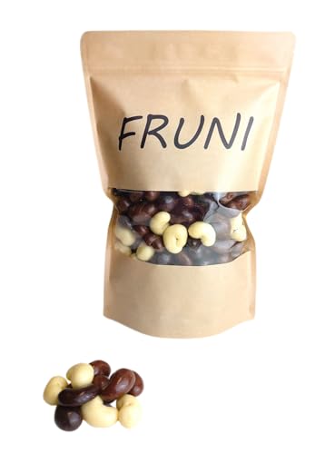 FRUNI Schoko Cashew Mix | Cahews ümhüllt mit Zartbitter-, Vollmilch- und weißer Schokolade (1000g) von FRUNI