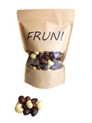 FRUNI Schoko Nuss Mix | Haselnuss Cashew Mandel in Vollmilch-, Zartbitter und weißer Schokolade Schokonüsse (1000g) von FRUNI