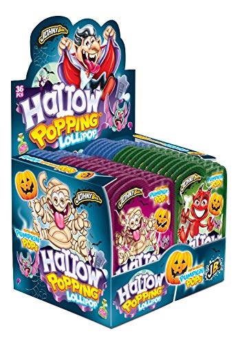 Halloween Popping Lollipop - Lollipop Hartbonbon mit Pops zum Eintauchen - 36 Count x 13 Gramm von FRUTITOSCOM