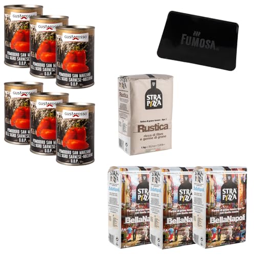 FUMOSA X Farine Perteghella & Gustarosso Pizza-Kit »Pizza Refill« (11-tlg.) | Pizzamehl | San Marzano Tomaten DOP | Pizza Zutaten von FUMOSA