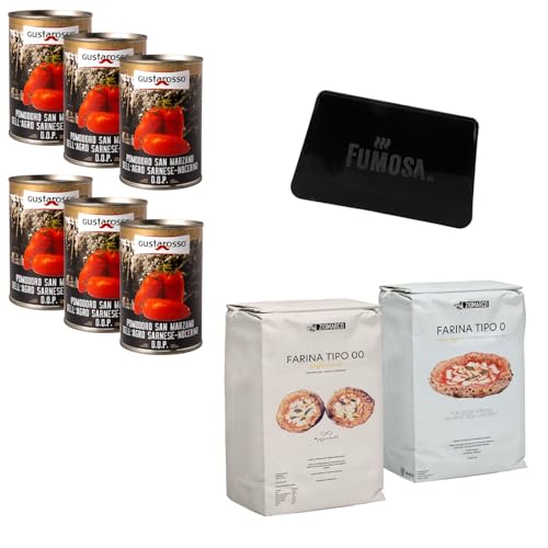 FUMOSA X ZIOMARCO & Gustarosso Pizza-Kit »Pizza Refill« (9-tlg.) | Pizzamehl | San Marzano Tomaten DOP | Pizza Zutaten von FUMOSA