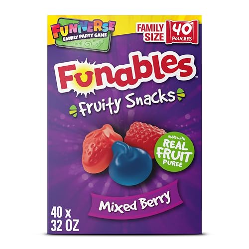 Funables Frucht-Snacks, gemischte Beerenfrucht-Geschmack, 23 ml Beutel (40 Stück) von FUNABLES