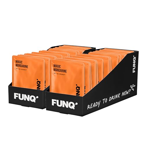 FUNQ' Energy Shots Magic Mandarine 30er Pack, natürlicher Energy Drink Mix-Sirup mit Vitaminen und Mineralien, wenig Zucker, ohne Taurin und zero Süßstoffe von FUNQ´