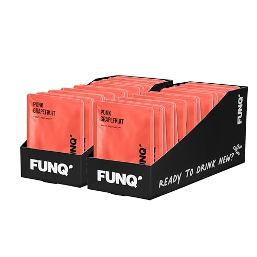 FUNQ' Energy Shots Punk Grapefruit 30er Pack, natürlicher Energy Drink Mix-Sirup mit Koffein, Vitaminen und Mineralien, wenig Zucker, ohne Taurin und zero Süßstoffe von FUNQ´