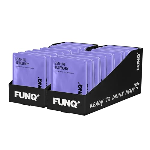 FUNQ' Energy Shots Zen-Like Blueberry 30er Pack, natürlicher Energy Drink Mix-Sirup mit Vitaminen und Mineralien, wenig Zucker, ohne Taurin und zero Süßstoffe von FUNQ´
