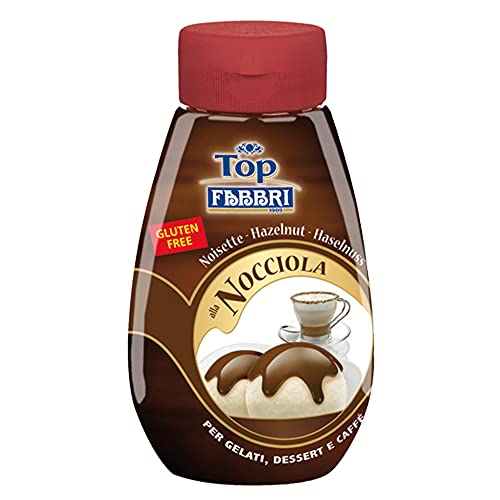 6x Fabbri Topping Nocciola Haselnuss sauce für Eis, Desserts und Kaffee 225g Gluten-frei gebrauchsfertige Sauce Dessertsaucen von Fabbri 1905